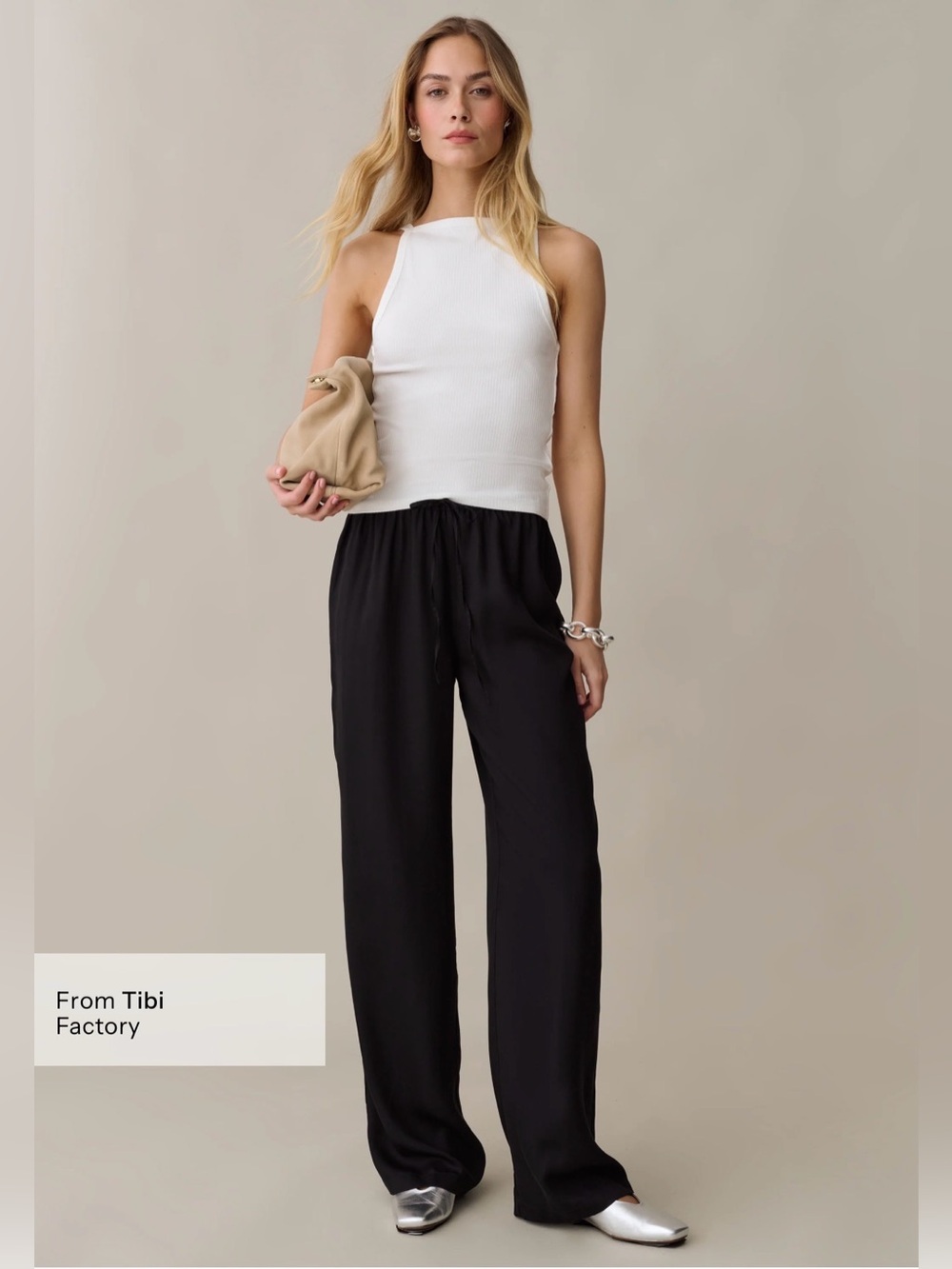 CAARA Ysabelle Black Wide-Leg Pants – Size Medium NWT
